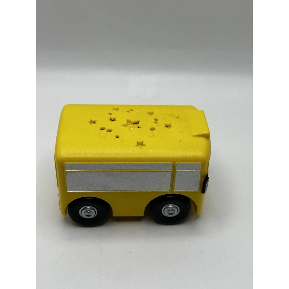 Yellow Musical Toy Bus Cute Face Star Music Note Roof M6CK061-H Kids Toy